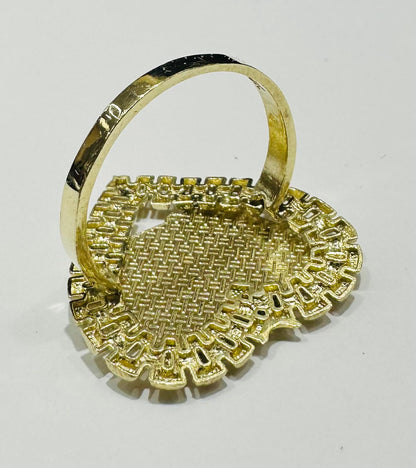 10K GOLD BETTY BOOP HEART RING- WEIGHT:  4.4gm