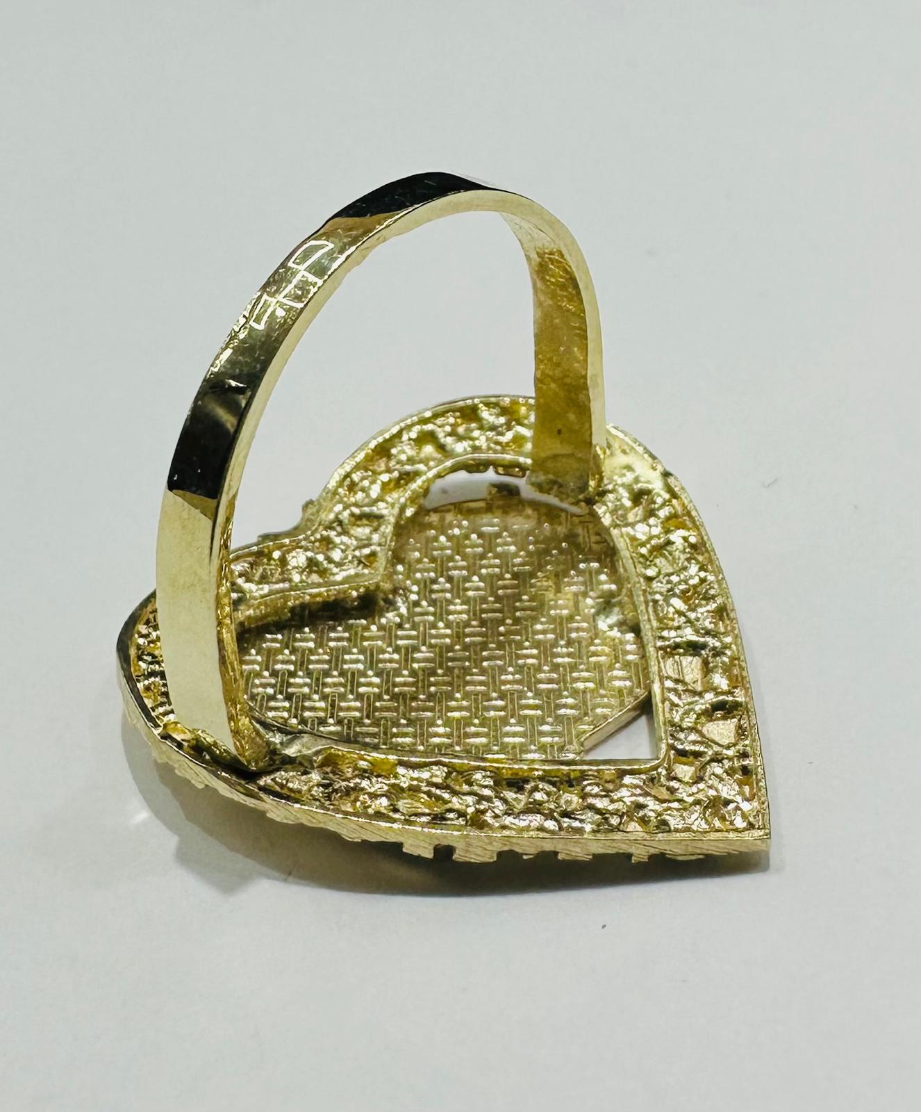 10K GOLD BETTY BOOP HEART RING- WEIGHT:  5.1gm