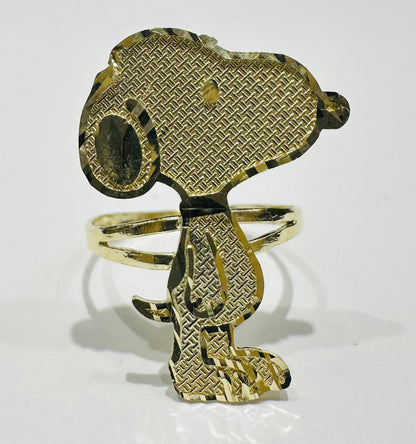 10K GOLD SNOOPY RING- WEIGHT:  2.4gm