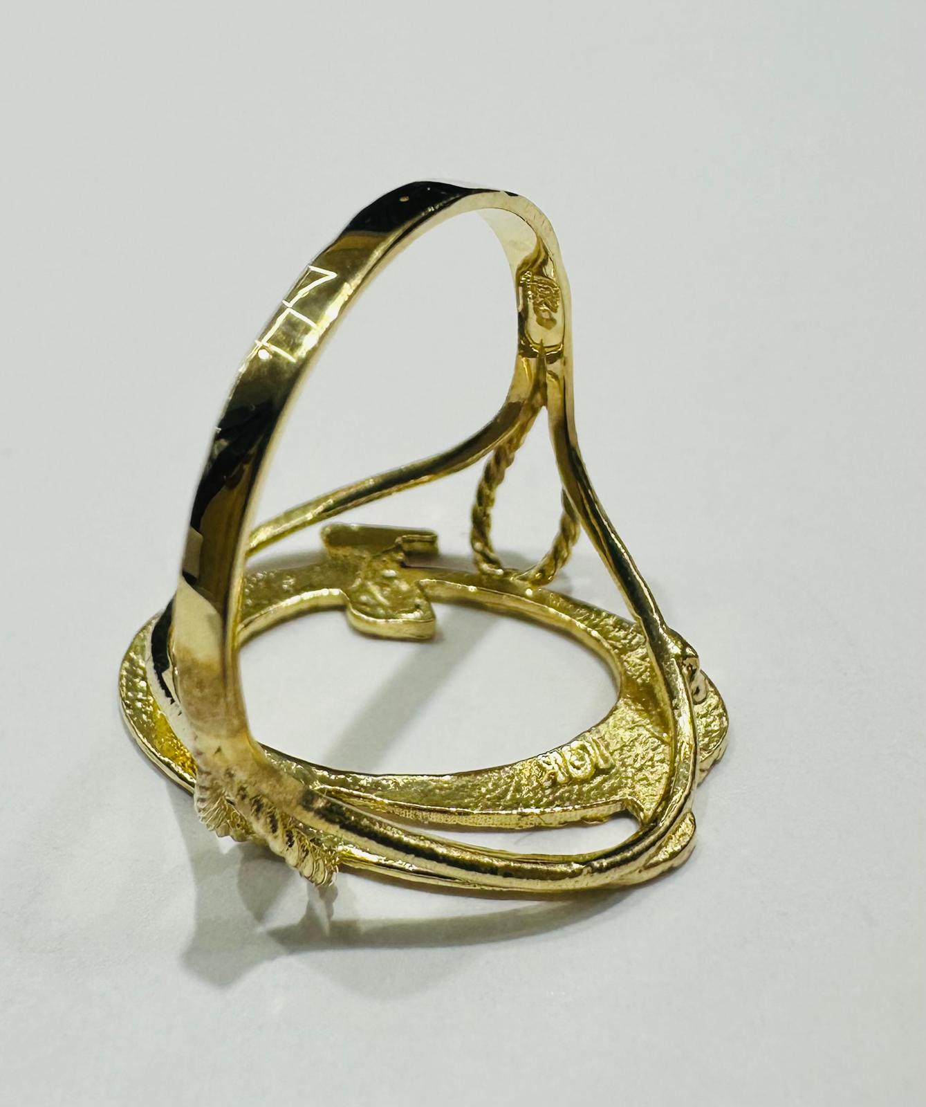 10K GOLD INITIAL LETTER "Q" RING- WEIGHT:  2.8gm