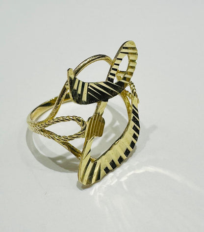 10K GOLD INITIAL LETTER "L" RING- WEIGHT:  2.2gm