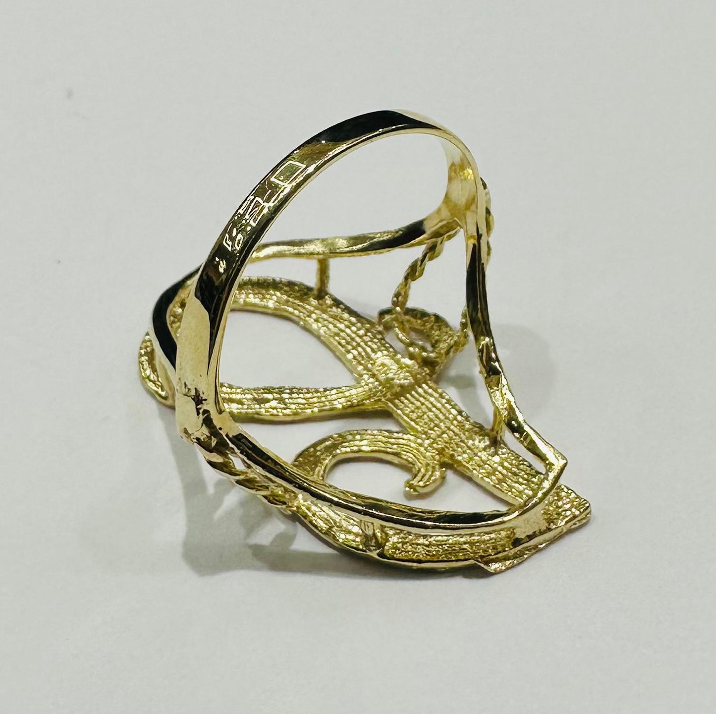 10K GOLD INITIAL LETTER "J" RING- WEIGHT:  2.7gm