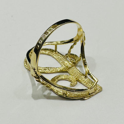10K GOLD INITIAL LETTER "J" RING- WEIGHT:  2.7gm