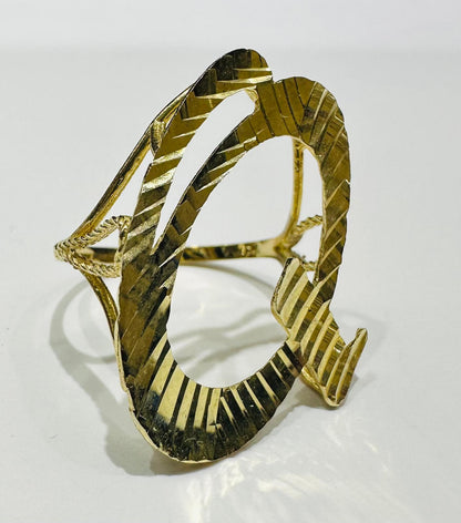 10K GOLD INITIAL LETTER "Q" RING- WEIGHT:  2.8gm