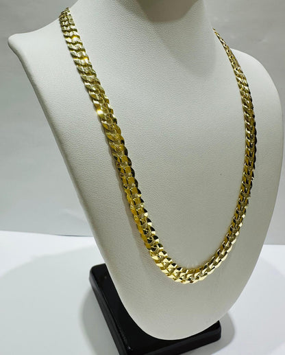 14K GOLD CUBAN  LINK CHAIN NECKLACE-  22"   22.2gm