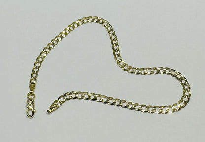 14K GOLD CUBAN  LINK BRACELET-  7.5"   2.4gm