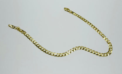 14K GOLD CUBAN  LINK BRACELET-  7.5"   2.4gm