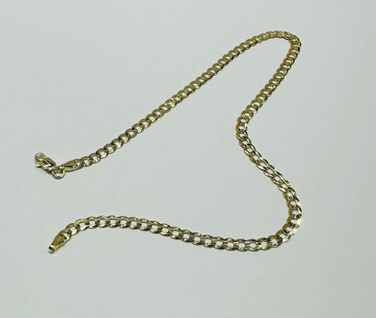 14K GOLD CUBAN  LINK BRACELET-  10"   3.2gm