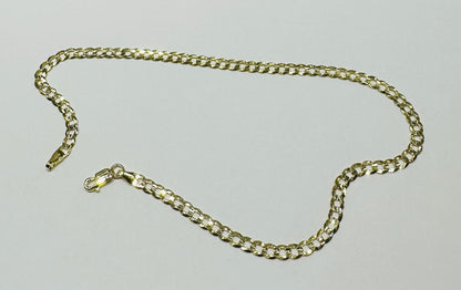 14K GOLD CUBAN  LINK BRACELET-  8"   4.2gm