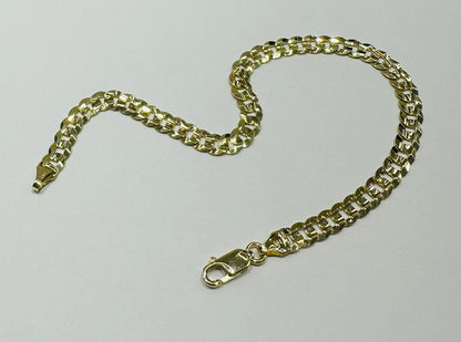 14K GOLD CUBAN  LINK BRACELET-  8"   6.1gm