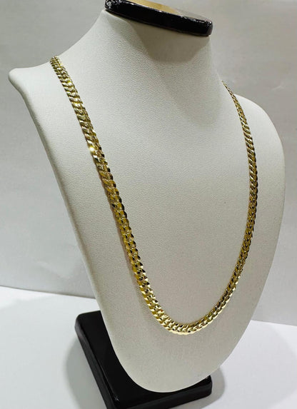 14K GOLD CUBAN  LINK CHAIN NECKLACE-  24"   12.5gm