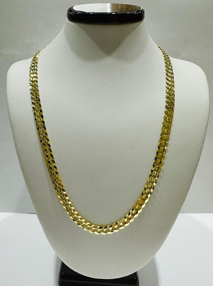 14K GOLD CUBAN  LINK CHAIN NECKLACE-  24"   17.9gm