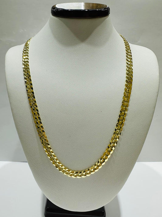 14K GOLD CUBAN  LINK CHAIN NECKLACE-  24"   17.9gm