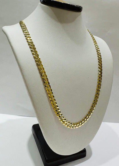 14K GOLD CUBAN  LINK CHAIN NECKLACE-  24"   17.9gm