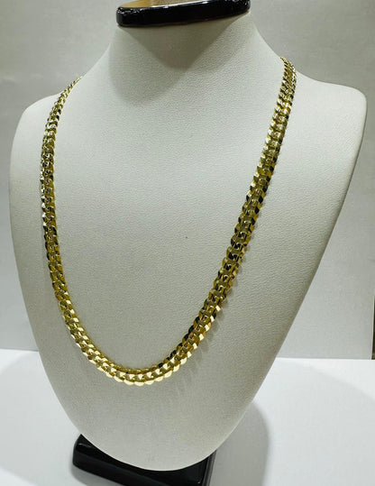 14K GOLD CUBAN  LINK CHAIN NECKLACE-  24"   17.9gm