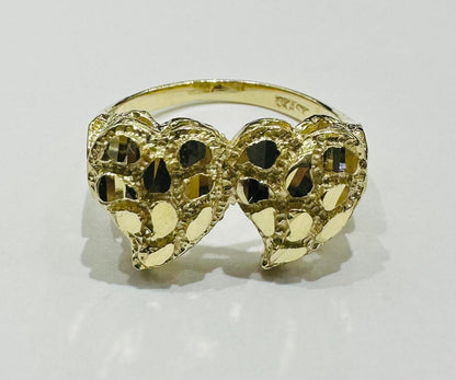 10K GOLD HEART RING- WEIGHT:  2.8gm