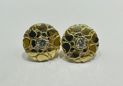 10K GOLD ROUND EARRINGS  WEIGHT: 1.7gm
