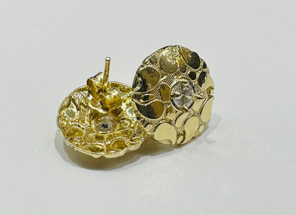 10K GOLD ROUND EARRINGS  WEIGHT: 1.7gm