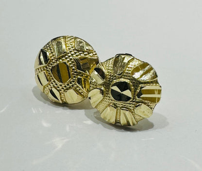 10K GOLD ROUND NUGGET EARRINGS