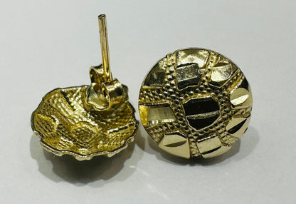 10K GOLD ROUND NUGGET EARRINGS