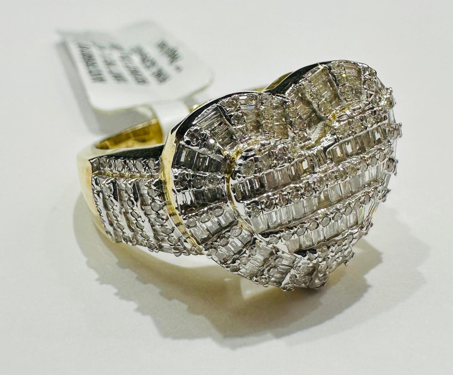 10K YELLOW GOLD NATURAL DIAMOND HEART RING- WEIGHT: 1.00CT