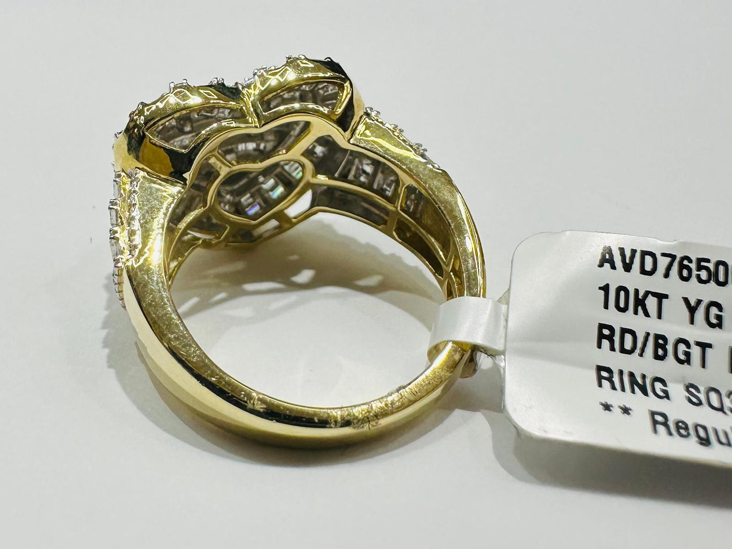 10K YELLOW GOLD NATURAL DIAMOND HEART RING- WEIGHT: 1.00CT