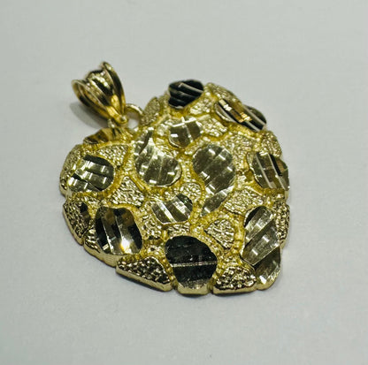 10K GOLD HEART PENDANT- WEIGHT:  2.4gm