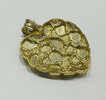 10K GOLD HEART PENDANT- WEIGHT:  2.4gm