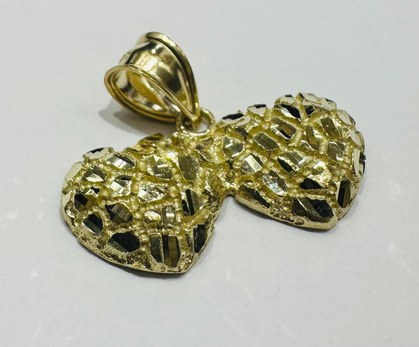 10K GOLD HEART PENDANT- WEIGHT:  4.0gm