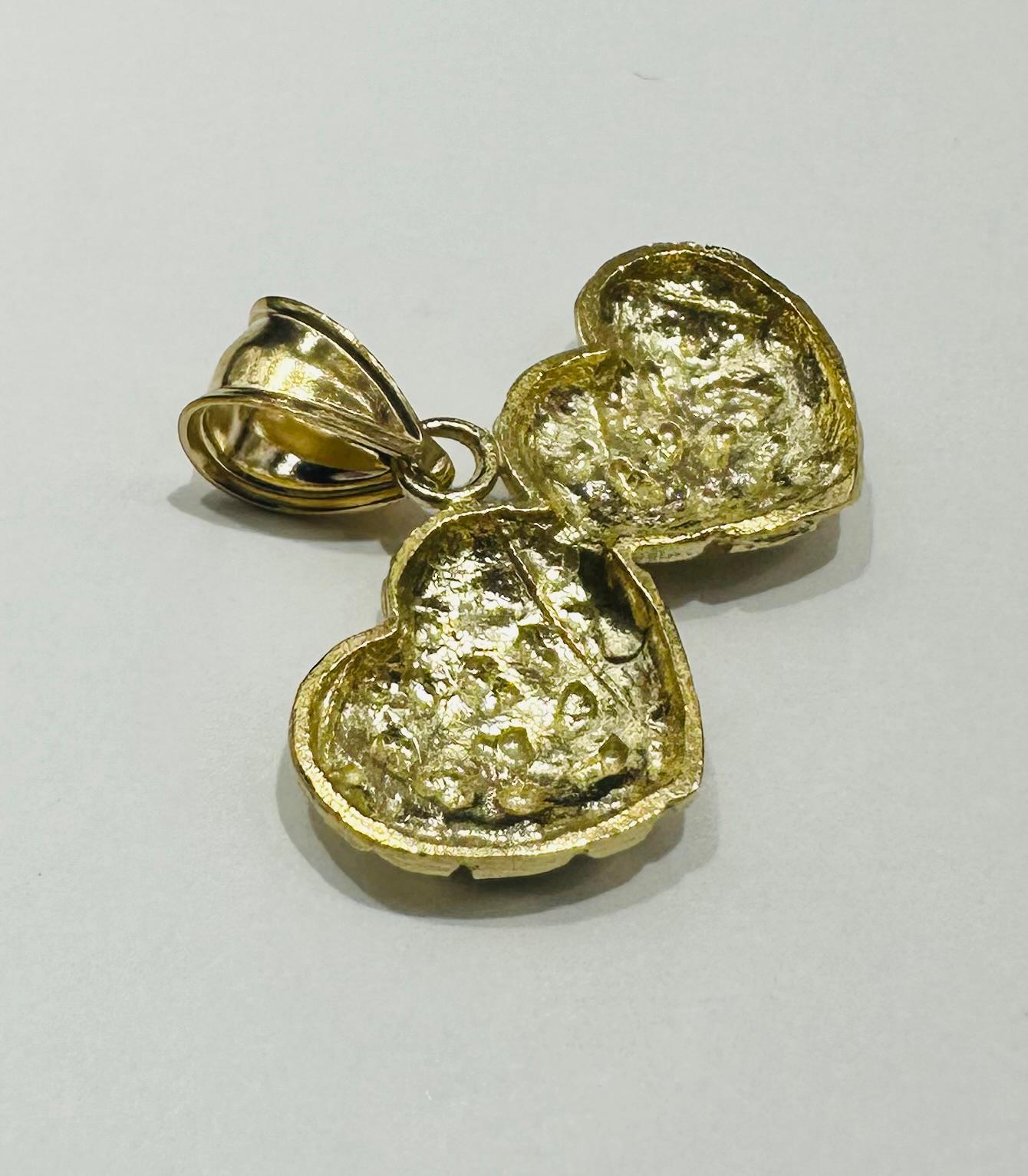 10K GOLD HEART PENDANT- WEIGHT:  4.0gm
