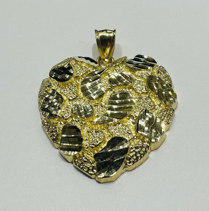 10K GOLD HEART PENDANT- WEIGHT:  4.2gm