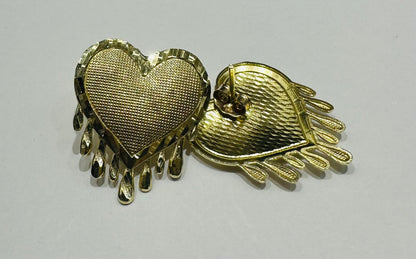 10K GOLD HEART EARRINGS- WEIGHT: 3.0gm