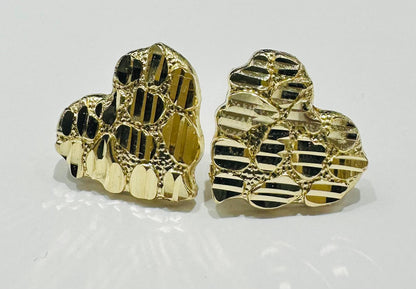 10K GOLD HEART EARRINGS