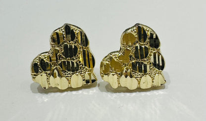 10K GOLD HEART EARRINGS