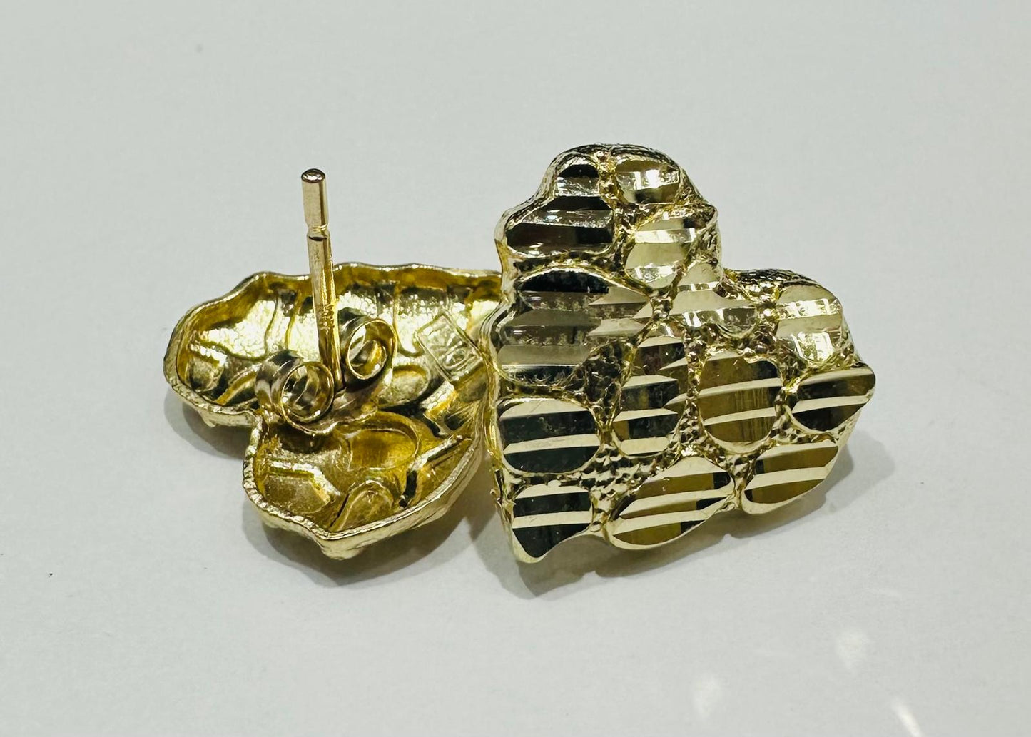 10K GOLD HEART EARRINGS