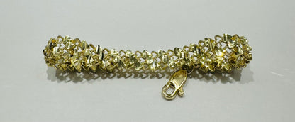10K GOLD HEART BRACELET- WEIGHT: 6.5gm