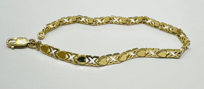 10K GOLD HEART BRACELET- WEIGHT: 5.8gm   7"
