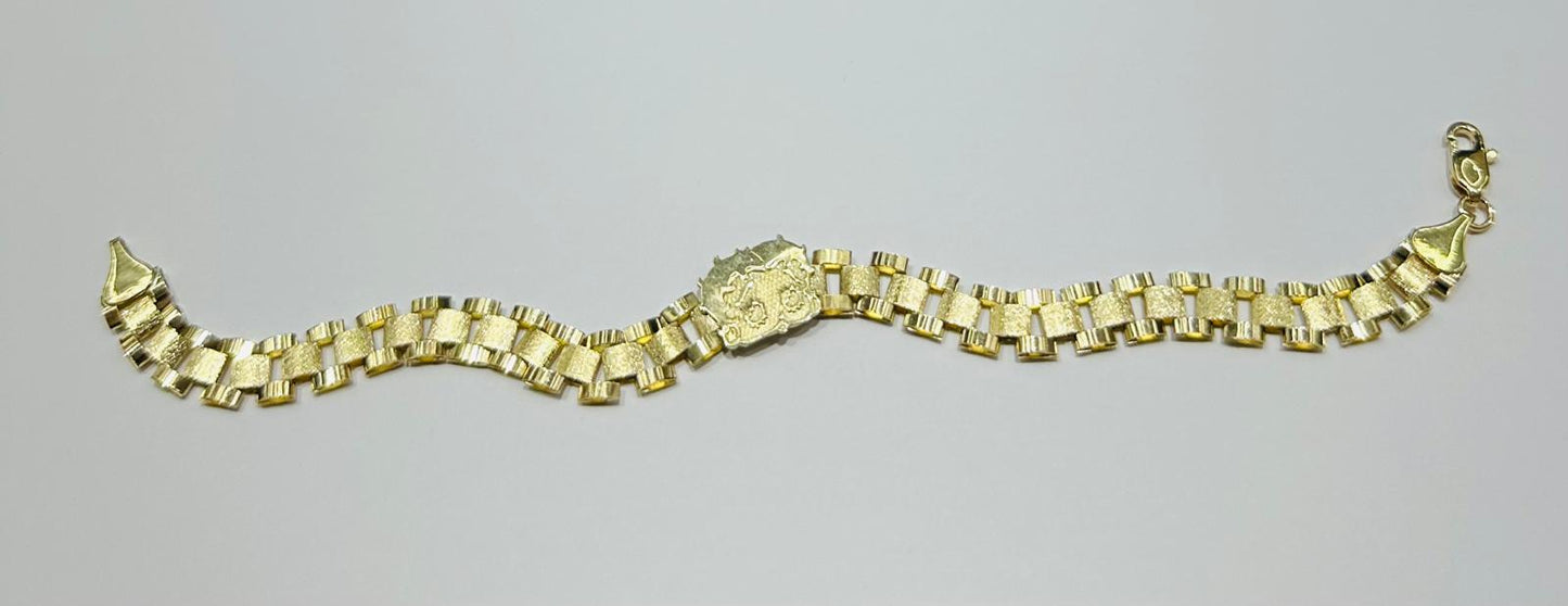10K GOLD BETTY BOOP BRACELET- WEIGHT: 9.4gm   8.5"