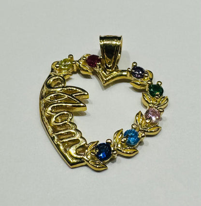 10K GOLD "MOM" PENDANT- WEIGHT: 2.0gm