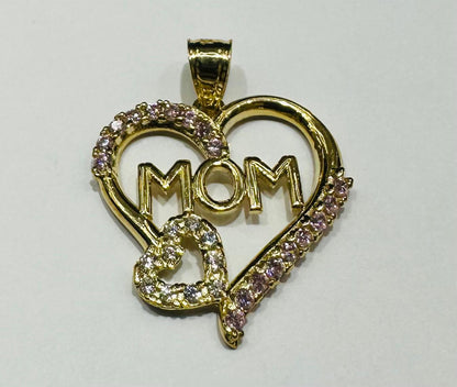 10K GOLD "MOM" PENDANT- WEIGHT: 1.7gm