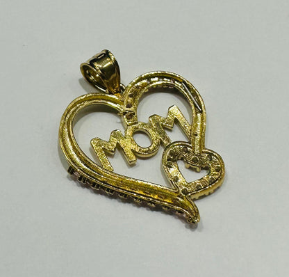 10K GOLD "MOM" PENDANT- WEIGHT: 1.7gm