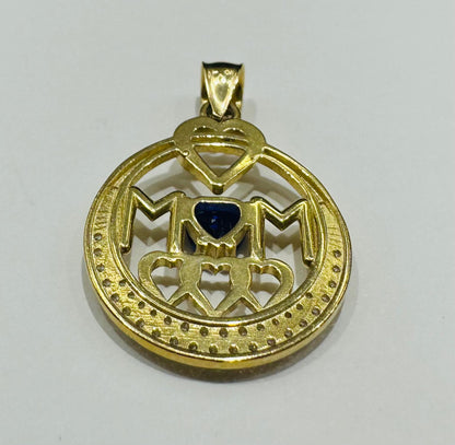 10K GOLD "MOM" PENDANT- WEIGHT: 3.3gm