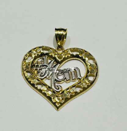 10K GOLD "MOM" PENDANT- WEIGHT: 1.6gm