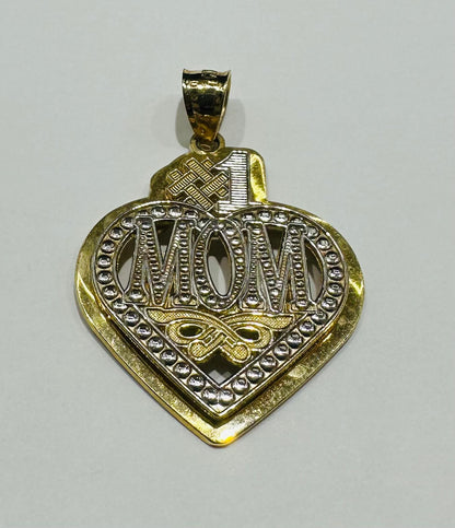 10K GOLD "MOM" PENDANT- WEIGHT: 3.7gm