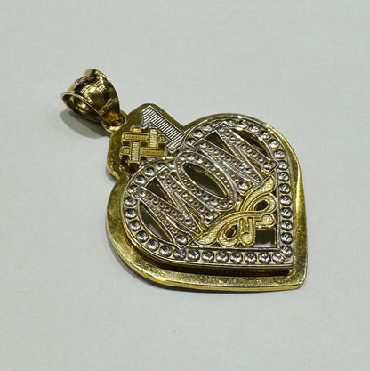 10K GOLD "MOM" PENDANT- WEIGHT: 3.7gm