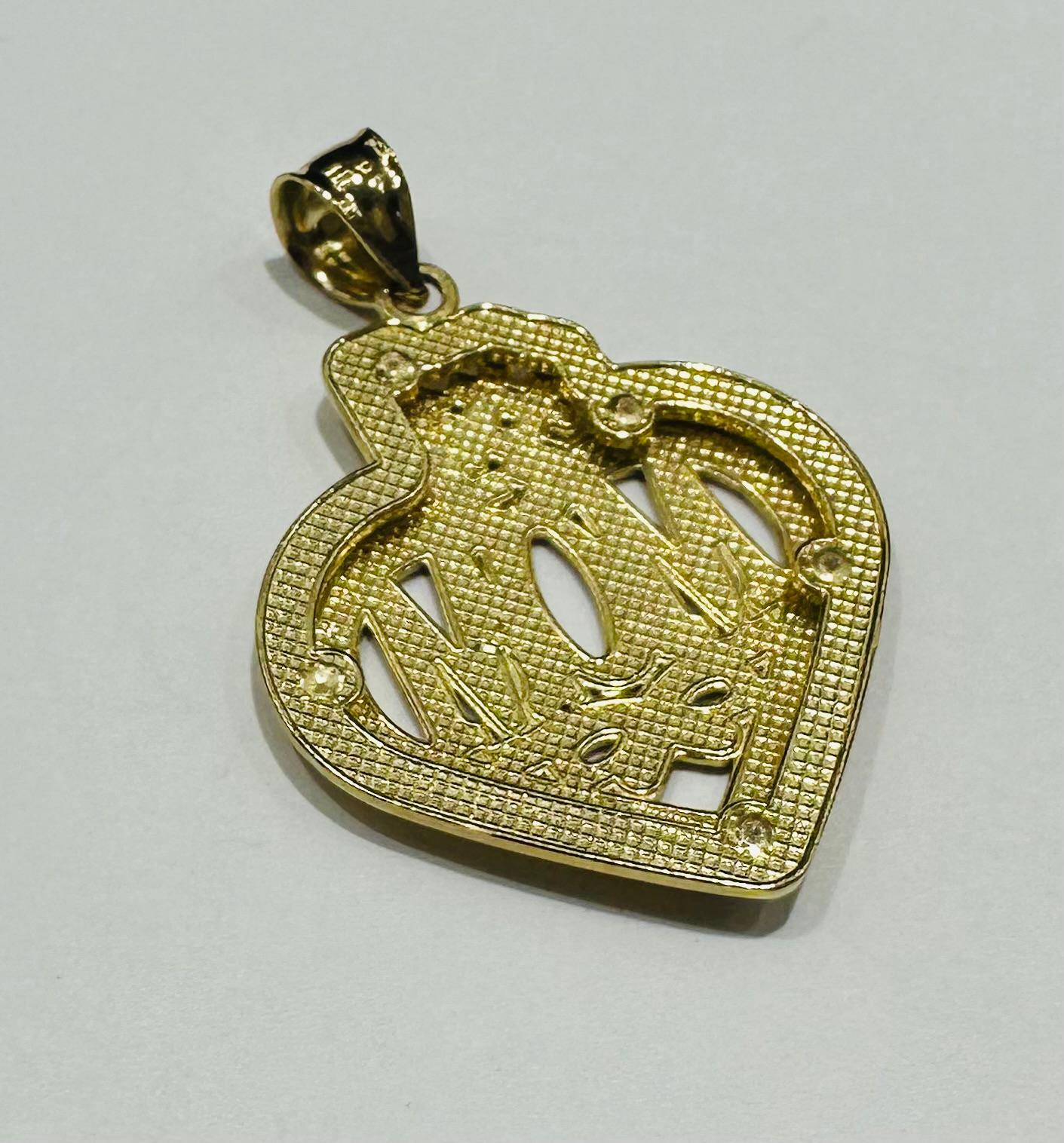 10K GOLD "MOM" PENDANT- WEIGHT: 3.7gm