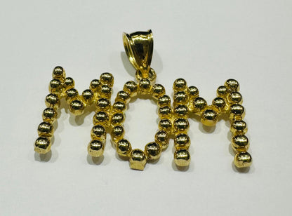 10K GOLD "MOM" PENDANT- WEIGHT: 4.8gm