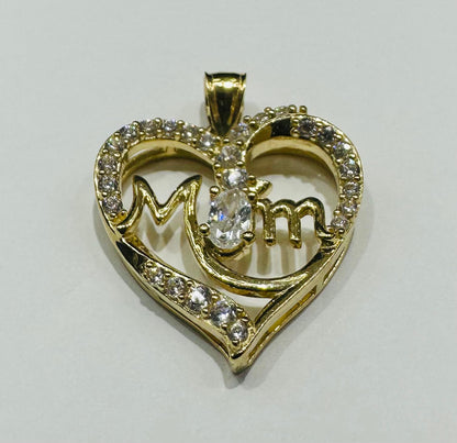 10K GOLD "MOM" PENDANT- WEIGHT: 3.1gm