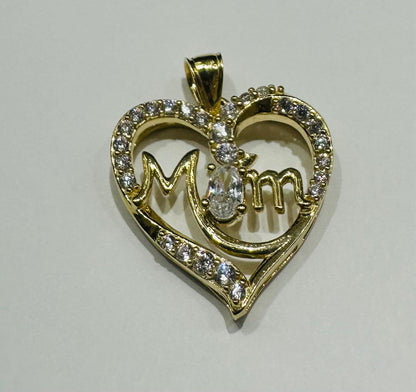 10K GOLD "MOM" PENDANT- WEIGHT: 3.1gm