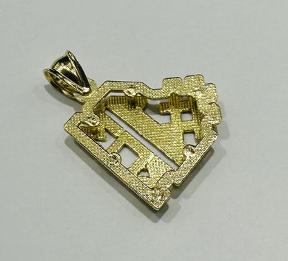 10K GOLD "MOM" PENDANT- WEIGHT: 2.6gm